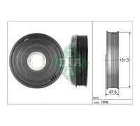 1x Poulie, vilebrequin Schaeffler INA 544 0136 10 adaptée pour NISSAN
