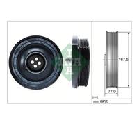 1x Poulie, vilebrequin Schaeffler INA 544 0137 10 convient pour BMW MINI