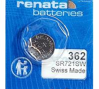 1x Renata Pile de Montre 0% Mercure Oxyde d’Argent, 362 (SR721SW)