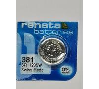 1x Renata Pile de Montre 0% Mercure Oxyde d’Argent, 381 (SR1120SW)