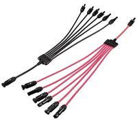 1x répartiteur y mâle solaire mâle sur 6x femelle + femelle sur 6x mâle TC-12195672 noir, rouge TRU COMPONENTS Contenu: 2 pc(s)