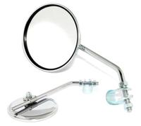 1x Retroviseur Rond D75 L190 Chrome Velo Ville Fixie Vtt Vintage Route Fixation Gauche Droit Multicolore