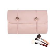 1x Roll Up Makeup Brush Bag - Cosmetic Bags | Travel Toiletry Bag | Roll Up Travel Makeup Case with Detachable Pouches, Foldable Organization Accessories for Cosmetics, Medicine, Personal Care