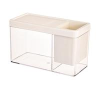 1x Small Fish Tank - 17.1x8x10.5cm Betta Aquarium | Aesthetic Transparent Fish Tank | Aquatic Life Aquarium | Desktop Betta Fish Habitat Container and Accessories for Shrimp Gold Fish, Snails