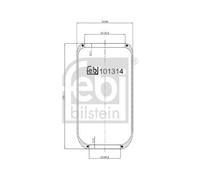 1x Soufflet de suspension, suspension pneumatique FEBI BILSTEIN 101314