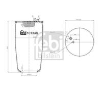 1x Soufflet de suspension, suspension pneumatique FEBI BILSTEIN 101348