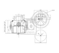 1x Soufflet de suspension, suspension pneumatique FEBI BILSTEIN 104536