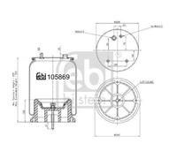 FEBI BILSTEIN 105869 Soufflet à air, suspension pneumatique