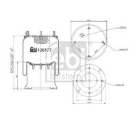 1x Soufflet de suspension, suspension pneumatique FEBI BILSTEIN 106177