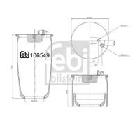 1x Soufflet de suspension, suspension pneumatique FEBI BILSTEIN 106549