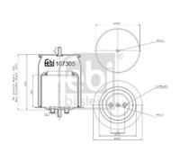 1x Soufflet de suspension, suspension pneumatique FEBI BILSTEIN 107305