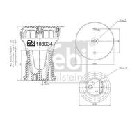 1x Soufflet de suspension, suspension pneumatique FEBI BILSTEIN 108034