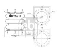 1x Soufflet de suspension, suspension pneumatique FEBI BILSTEIN 109043