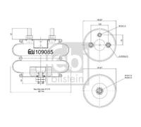 1x Soufflet de suspension, suspension pneumatique FEBI BILSTEIN 109085