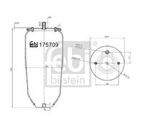 1x Soufflet de suspension, suspension pneumatique FEBI BILSTEIN 175709