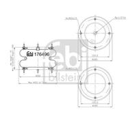 1x Soufflet de suspension, suspension pneumatique FEBI BILSTEIN 176496