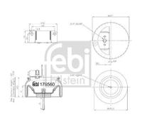 FEBI BILSTEIN 176560 Soufflet à air, suspension pneumatique