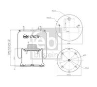 FEBI BILSTEIN 176791 Soufflet à air, suspension pneumatique