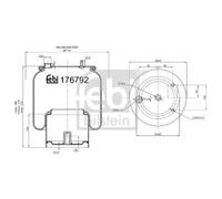 1x Soufflet de suspension, suspension pneumatique FEBI BILSTEIN 176792