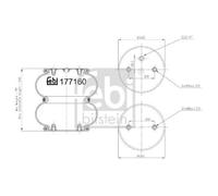 1x Soufflet de suspension, suspension pneumatique FEBI BILSTEIN 177160