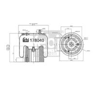 1x Soufflet de suspension, suspension pneumatique FEBI BILSTEIN 178040