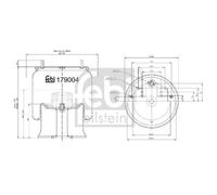1x Soufflet de suspension, suspension pneumatique FEBI BILSTEIN 179004