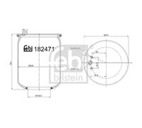 1x Soufflet de suspension, suspension pneumatique FEBI BILSTEIN 182871