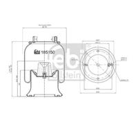 1x Soufflet de suspension, suspension pneumatique FEBI BILSTEIN 185150