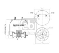 1x Soufflet de suspension, suspension pneumatique FEBI BILSTEIN 185228