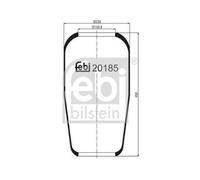 1x Soufflet de suspension, suspension pneumatique FEBI BILSTEIN 20185