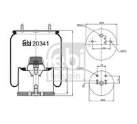 1x Soufflet de suspension, suspension pneumatique FEBI BILSTEIN 20341