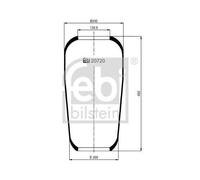 1x Soufflet de suspension, suspension pneumatique FEBI BILSTEIN 20720