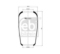 Febi bilstein 20882 Soufflet à air, suspension pneumatique