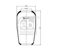 1x Soufflet de suspension, suspension pneumatique FEBI BILSTEIN 20884