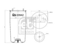 1x Soufflet de suspension, suspension pneumatique FEBI BILSTEIN 20942