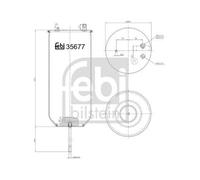 1x Soufflet de suspension, suspension pneumatique FEBI BILSTEIN 35677