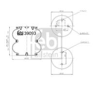 1x Soufflet de suspension, suspension pneumatique FEBI BILSTEIN 39093