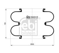1x Soufflet de suspension, suspension pneumatique FEBI BILSTEIN 39312