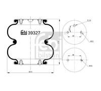 1x Soufflet de suspension, suspension pneumatique FEBI BILSTEIN 39327
