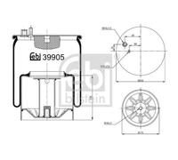 1x Soufflet de suspension, suspension pneumatique FEBI BILSTEIN 39905
