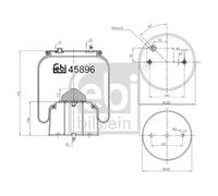 1x Soufflet de suspension, suspension pneumatique FEBI BILSTEIN 45896