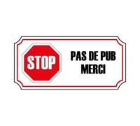 1x stop pas de pub publicité boite aux lettres sticker autocollant logo 3