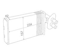 Radiateur de chauffage Grille de radiateur soudée AH 69 000S MAHLE pour VW