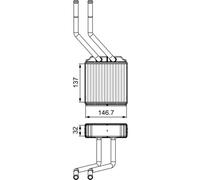 Valeo Radiateur de chauffage 811520 pour Ford Transit Autobus/Autocar