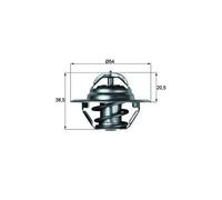 1x Thermostat, liquide de refroidissement MAHLE TX 3 79D convient pour