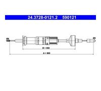 ATE Câble de commande d'embrayage 24372801212