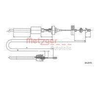 METZGER 10.2971 Câble d'embrayage