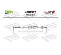1x Tirette à câble, commande d'embrayage VALEO 4101902 convient pour VW