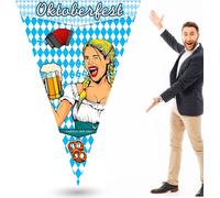1x Triangle fanion 150 x 90 cm - à suspendre Wiesn Deko, 150cm x 9cm de taille
