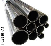 1X Tube inox 42,4mm x 2mm x 1 mètre Poli Miroir inox 316 L